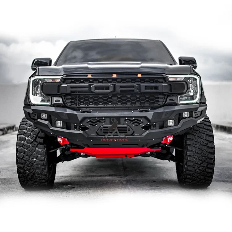 4x4 off road accessories with led lights trailer shackle bull bar Steel front bumper rear bumper combination FORD RANGER T9