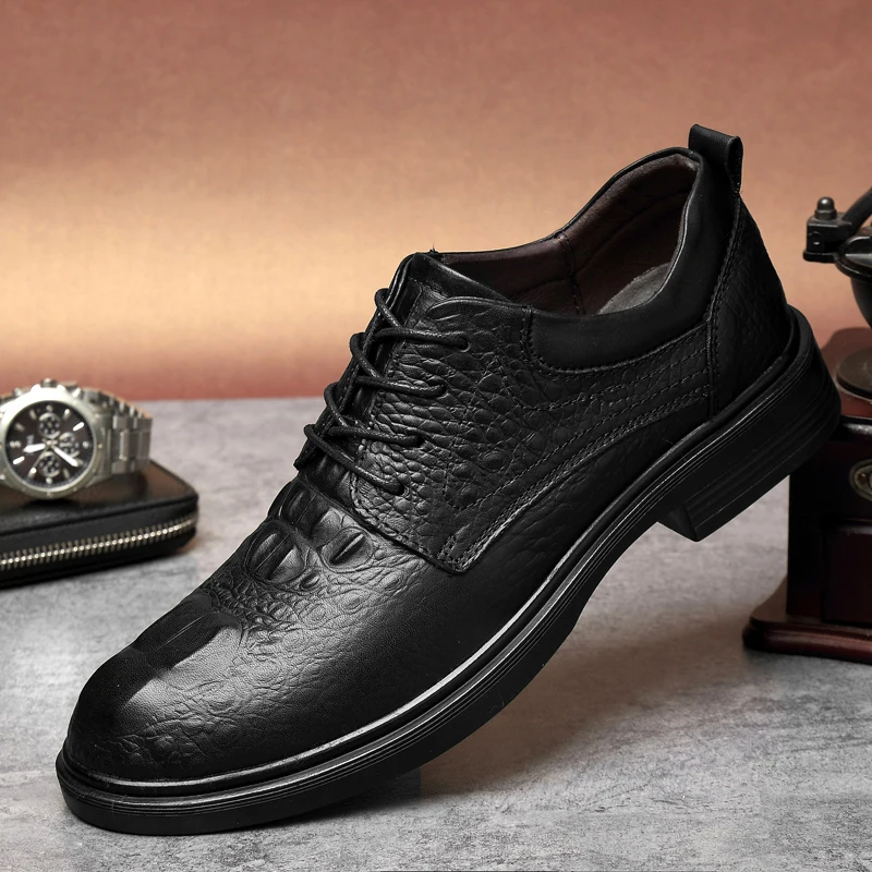 

High Quality Men's British Style Business Elegantes Office Adulto Shoes Fashion Comfy Casual Genuine Leather Oxford Shoes