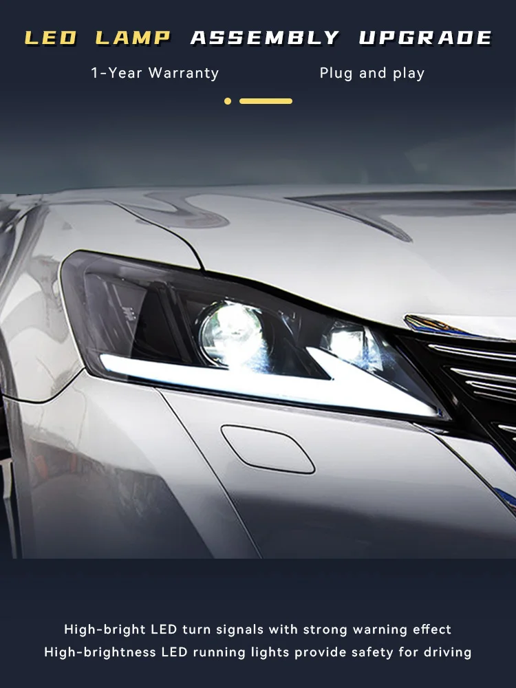 

Headlights For Toyota Crown 2015-2018 Full LED Upgrade Assembly Exterior Vehicle Lights Turn Signal Lamp Tool Accessories
