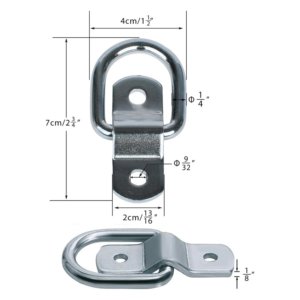 Anchor Lashing Ring 4Pcs 3/8 Heavy Duty For Truck RV ATV Boat Floor Wall