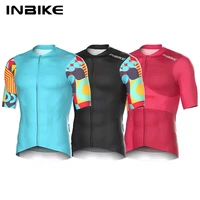 INBIKE 2024 Summer Cycling Jersey Men Short Sleeve Quick-dry Men's Bicycle Riding Shirts with 3 Pockets Full Zipper MTB Clothing 1