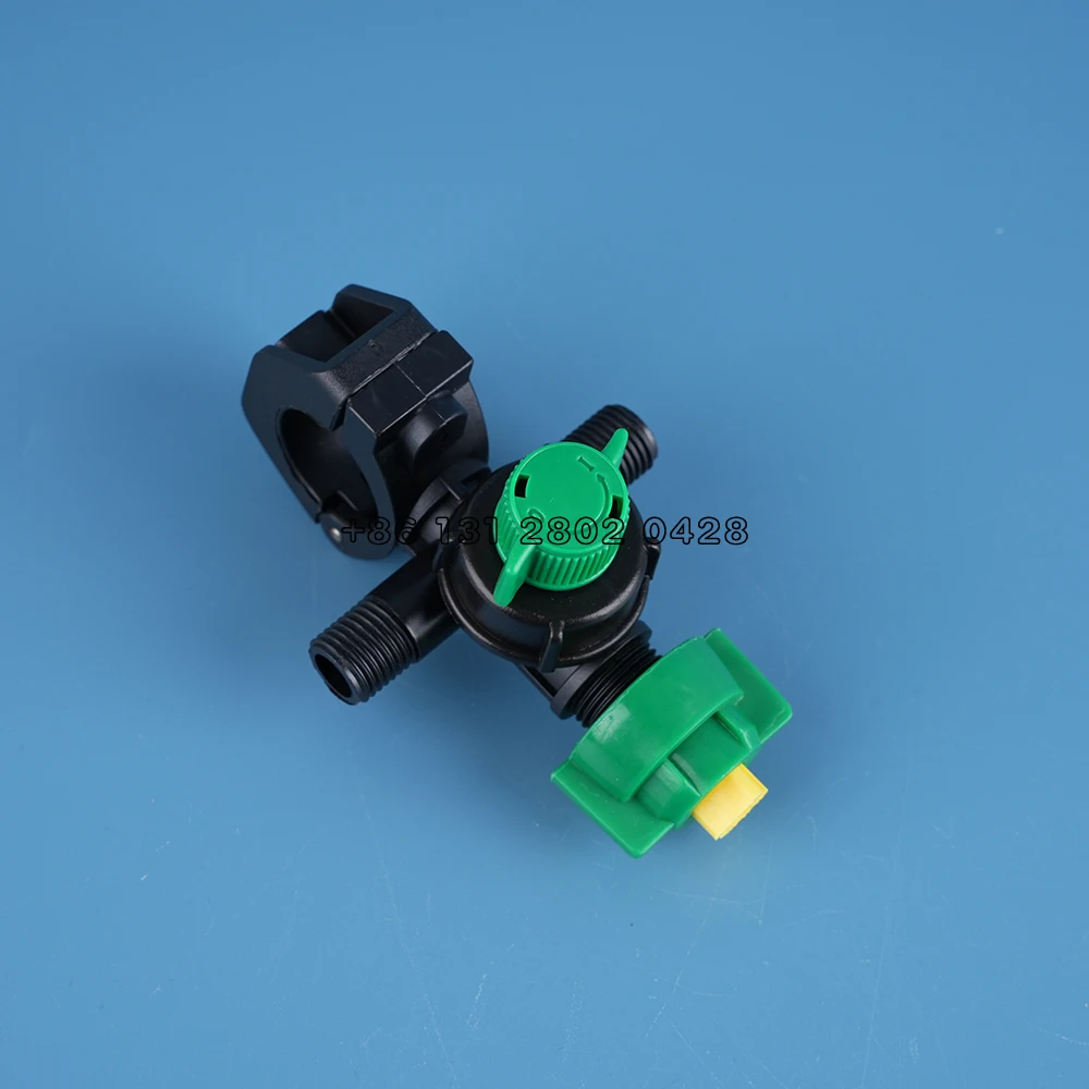 Agricultural pesticide spraying nozzle clamp 25mm tubular external water outlet 110 degree fan-shaped nozzle anti drip