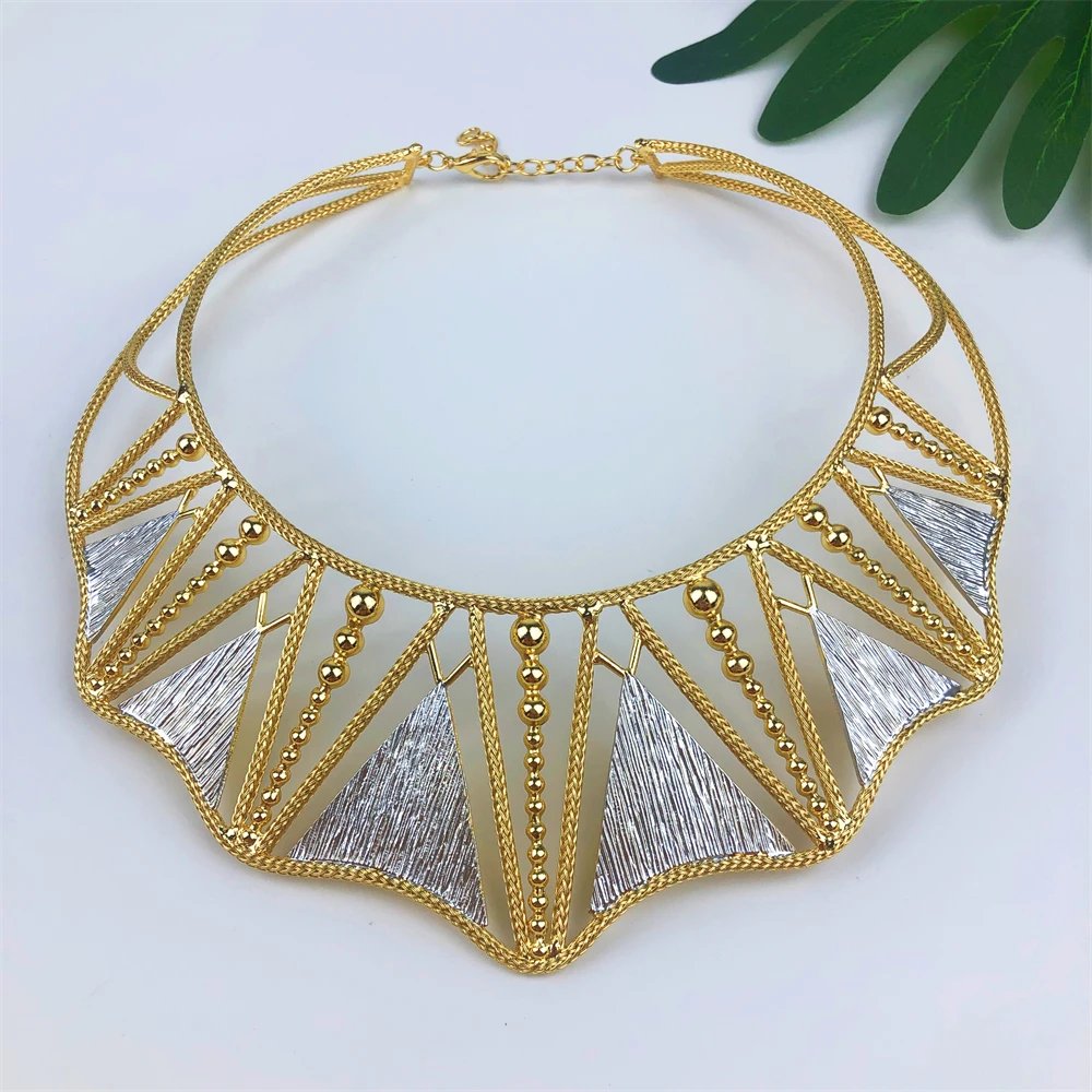 Italy 18k Gold Plated Jewelry Set For Women Classic Design Shiny Necklace Hoop Earrings Bangle And Ring Fashion 4PCS Set Jewelry - 2