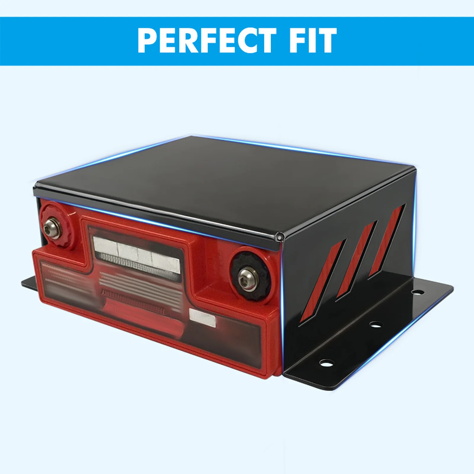 Battery Holder BEVINSEE Battery Hold Down Tray Box Mounting Bracket For Odyssey PC680 Universal For Truck Boats ATV UTV Car Accessories