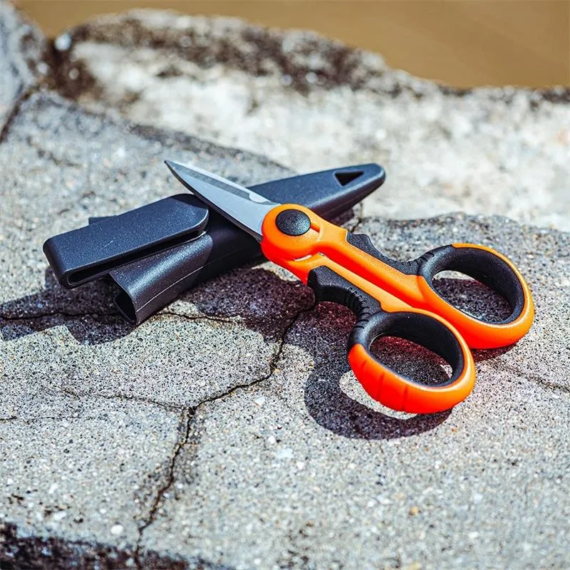 New High Carbon Steel Scissors Household Shears Tools Electrician Scissors Stripping Wire Cut Tools for Fabrics, Paper and Cable images - 6