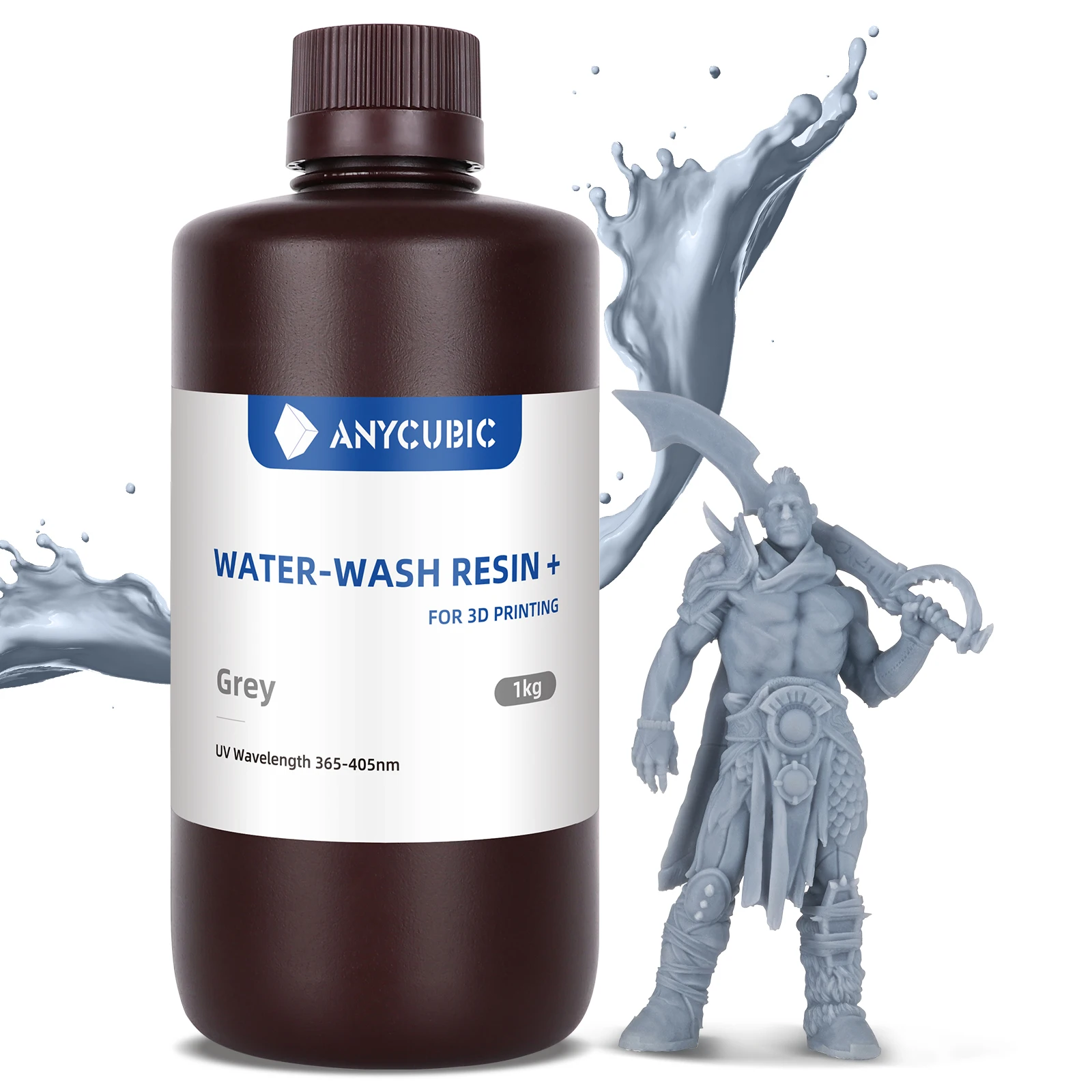 

ANYCUBIC Water-Wash Resin For 3D Printer 405nm UV Resin Washable 3D Printer Resin For DLP LCD Printer 1 KG 3D Printing Material