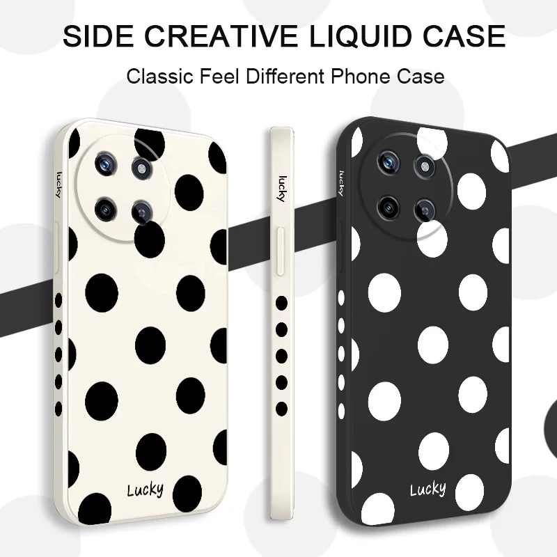 French Polka Dots Liquid Silicone Phone Case