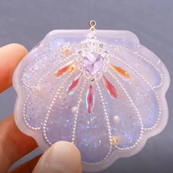 Moule en cristal époxy, coquillage, sable mouvant, pendentif, ornement en Silicone, bricolage