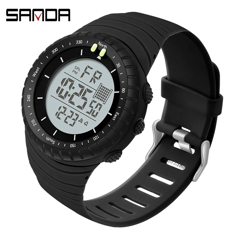 

SANDA 6071 2023 New Men's Watches Outdoor Sport Military Digital Watch 50M Waterproof Wristwatch for Men Clock Relogio Masculino