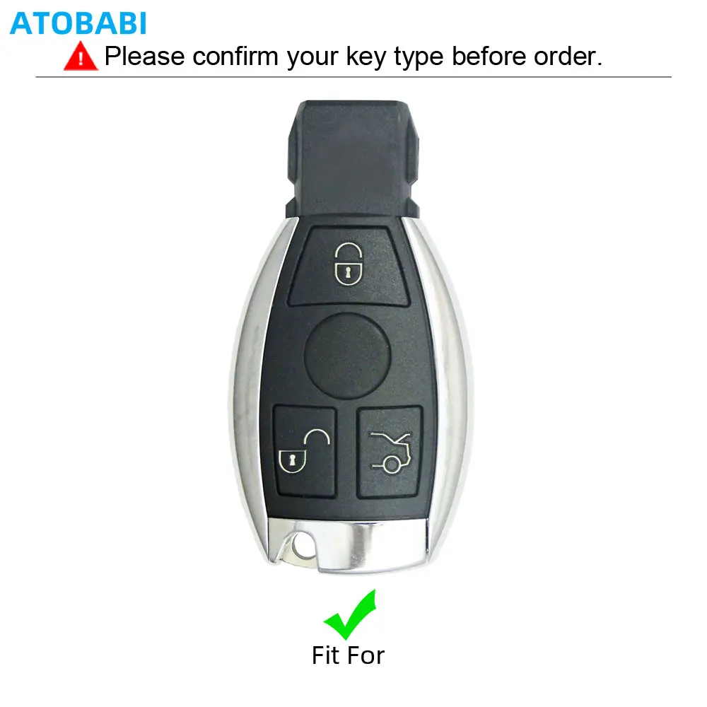 ontto Guscio Cover per Chiave Telecomando Auto per Mercedes W177 E S Classe E200 E300L S320L S63 S65 AMG 2017-2020 Coprichiave in ABS Pelle Custodia Protettivo Portachiavi 3 4 Tasti-Rosa