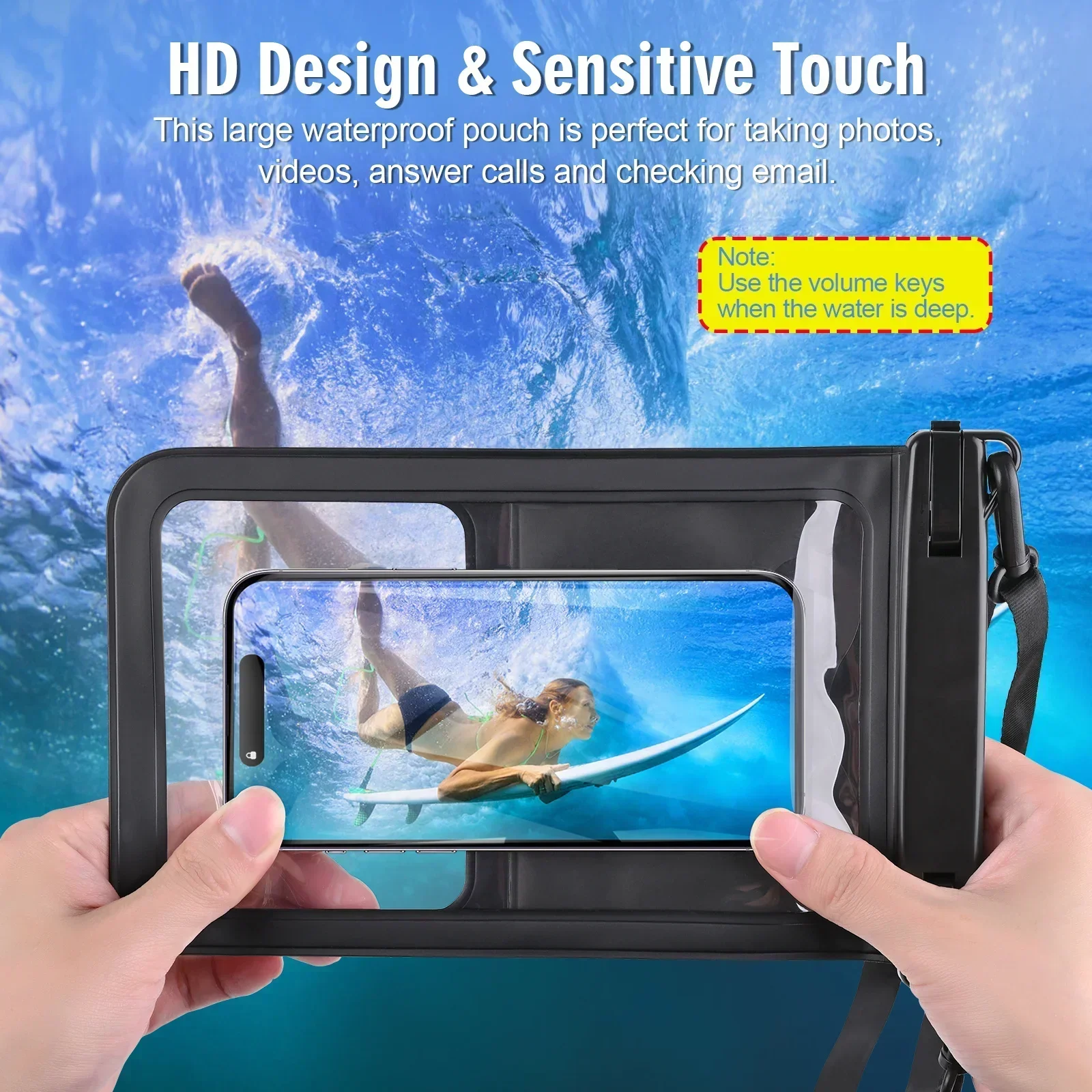 HAISSKY Upgrade Swimming Waterproof Phone Pouch For iPhone 17 16 15 14 13 12 11Pro Max 14 Plus Capacity Storage Bag