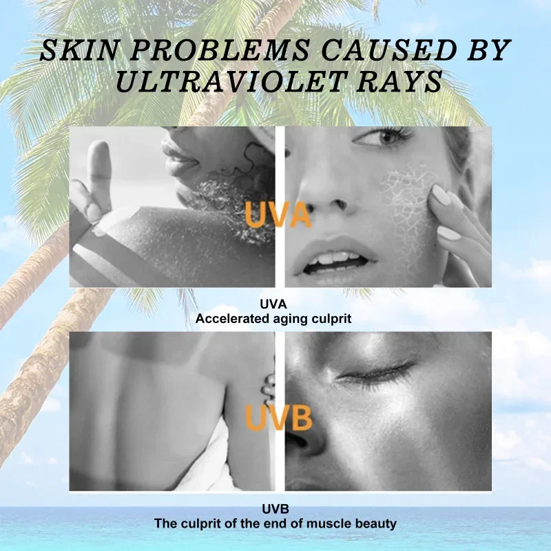 Hyaluronic Acid Moisturizing Sunscreen Gel outdoor summer Sunblock resist ultraviolet rays refreshing non-sticky SPF50 sun cream