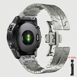 Titanium Color Stainless Steel Metal Watch Strap - 26/22mm Band - 22mm (Titanium)