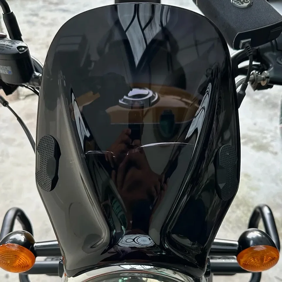 Motorrad Windschutzscheibe Für Royal Enfield - ABS Windabweiser Bullet/Meteor/Classic 350-650