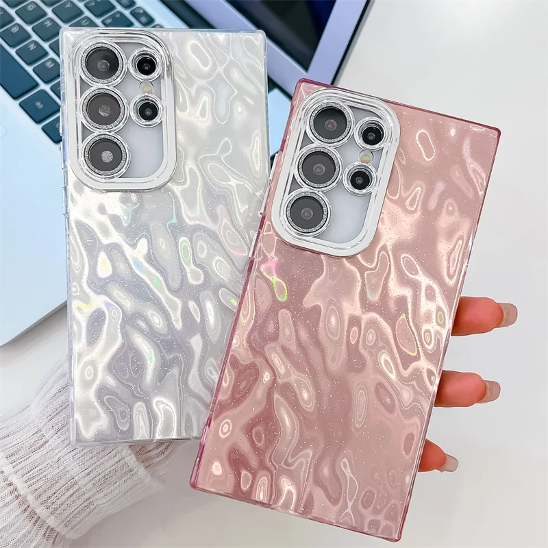 Preklopna folija za telefon za Samsung Galaxy S25 S24 FE Plus S23 Ultra A15 A25 A35 A55 A54, tvrda PC zaštitna maska s glitterom_voghion.com