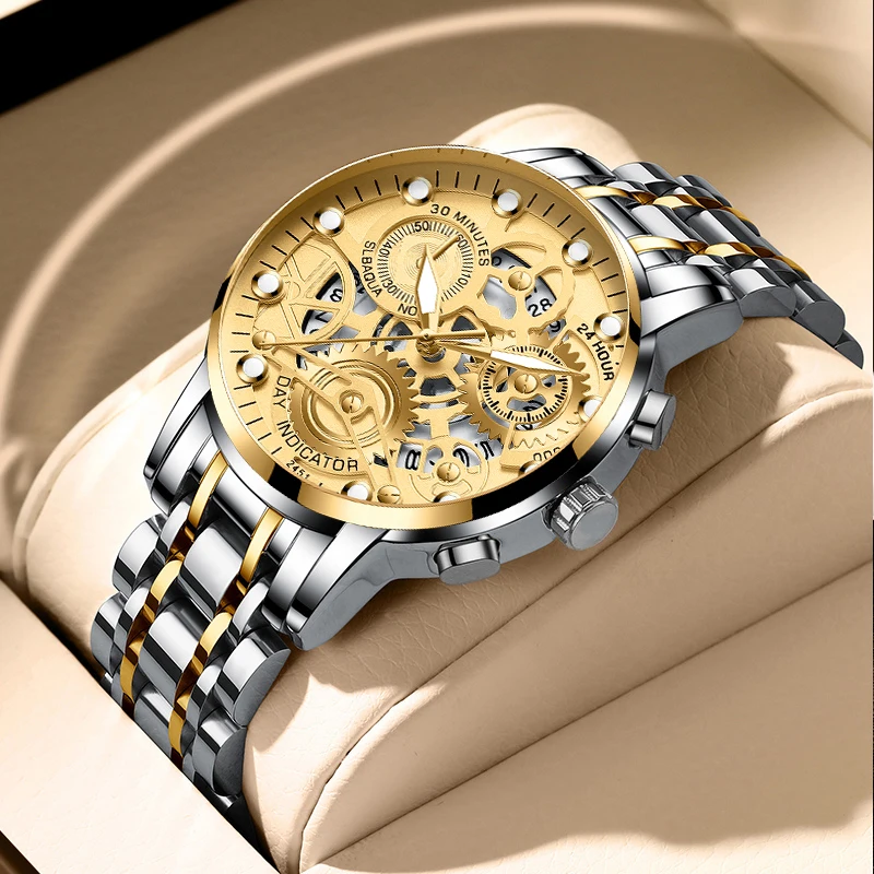 2021 New Watches Men Sport Stainless Steel Band Waterproof Casual Military Army Outdoor Run Hiking Leather часы мужские Watches