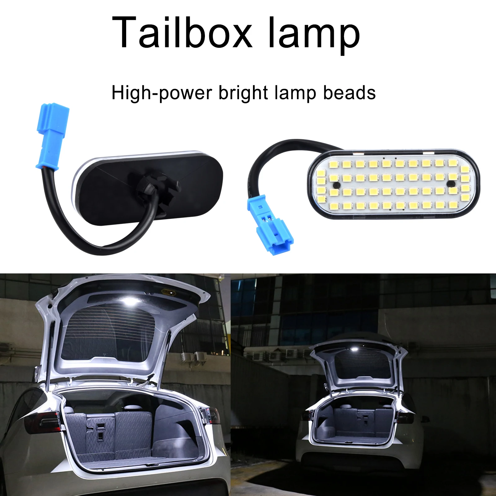 Car 48 Led Lights Interior Luggage Trunk Boot Lighting Lamp For Tesla Model Y Interior Replacement Parts Dropship 자동차용품 신기한 베스트