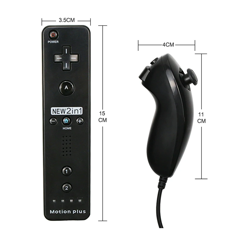 Built-In Motion Plus Remote Controller Nunchuk Gamepad For Nintendo Wii Joystick Wireless Remote Controle Joypad