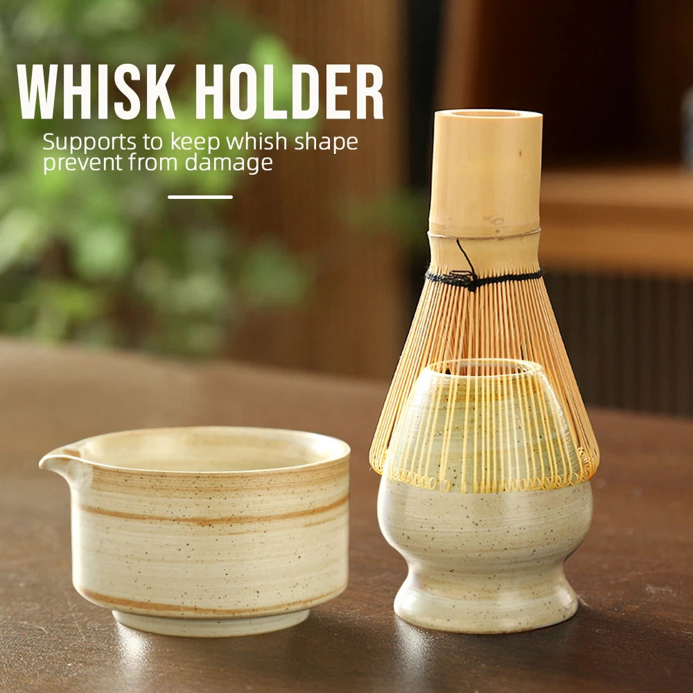 Japanese Matcha Whisk Stand Tea Ceremony Matcha Bowl Bamboo Whisk Grinder Brushes Tea Tools Holder Accessories matcha tea tools