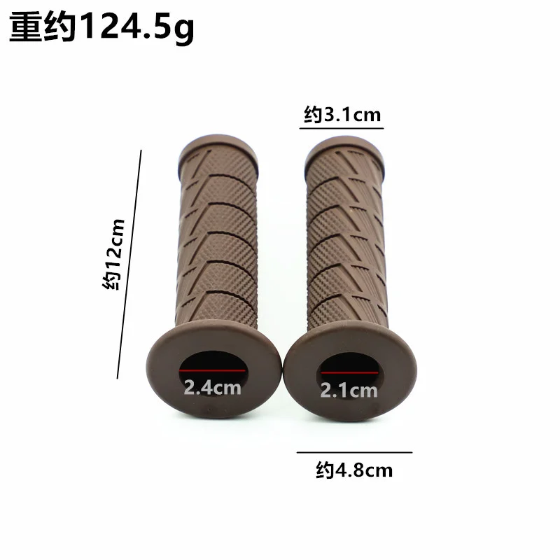 Vintage-Inspired Soft Rubber Handlebar Grips for Motorbikes and Scooters