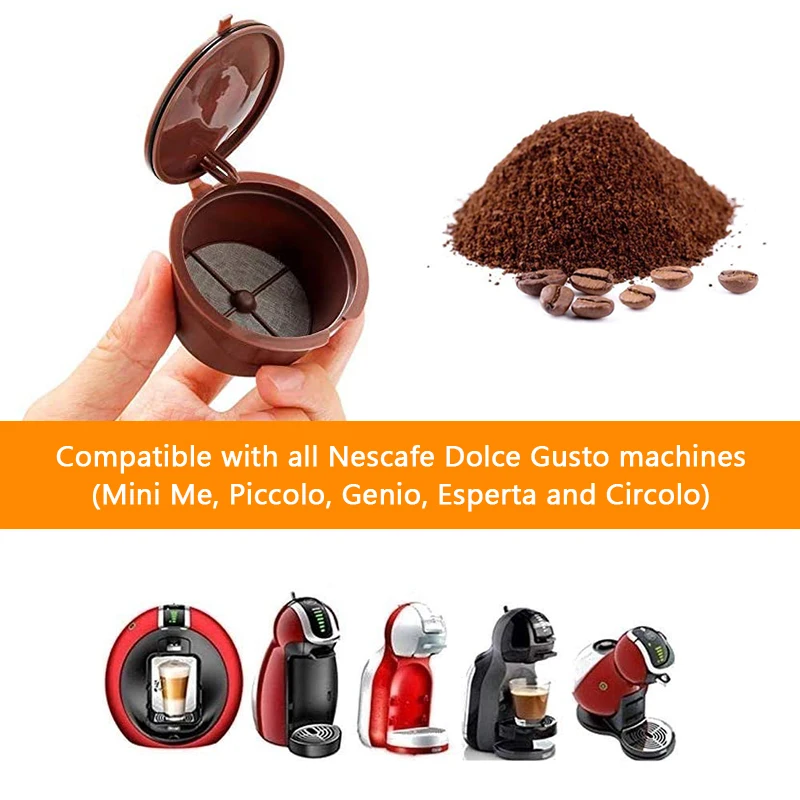 3 Pz/Set Capsule Di Caffè Dolce Gusto Ricaricabili Nescafe Dolce Gusto Capsule Riutilizzabili Capsule Gusto Dolce Gusto Ricarica 3 Colori