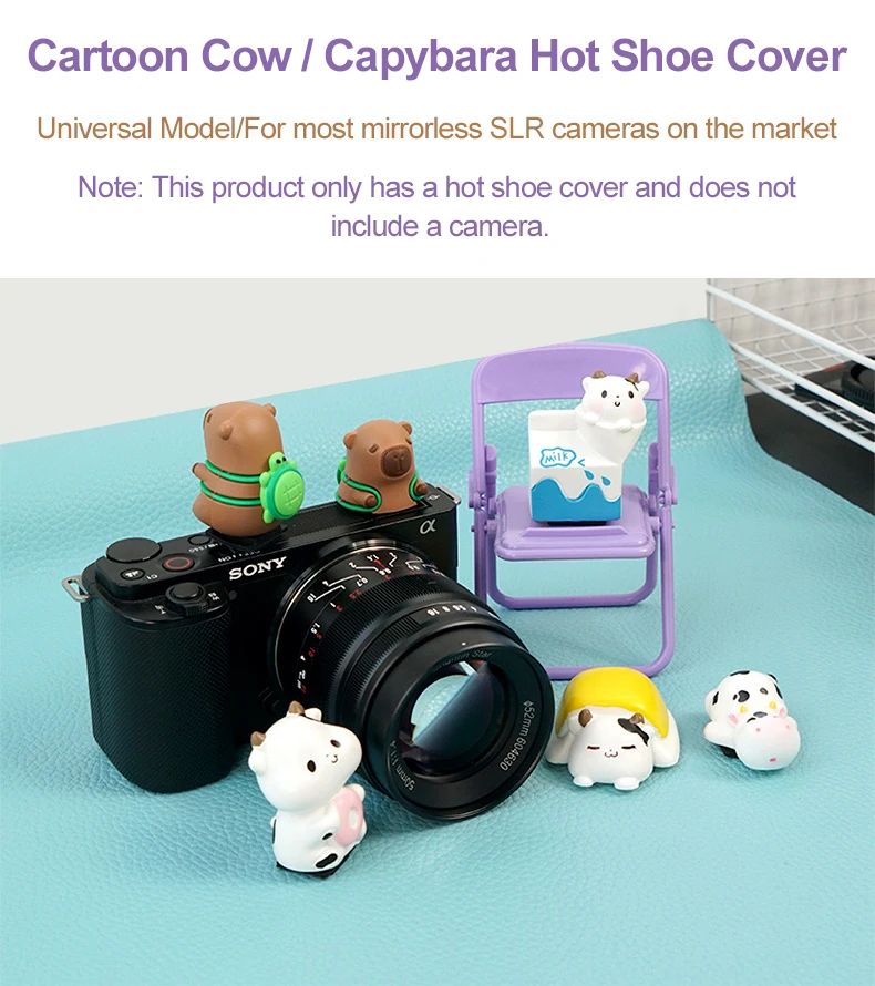 Animal 3D Hot Shoe Cover Decoration Cold Shoe Cover Cute Universial Hot Shoe Protector for fuji canon sony nikon