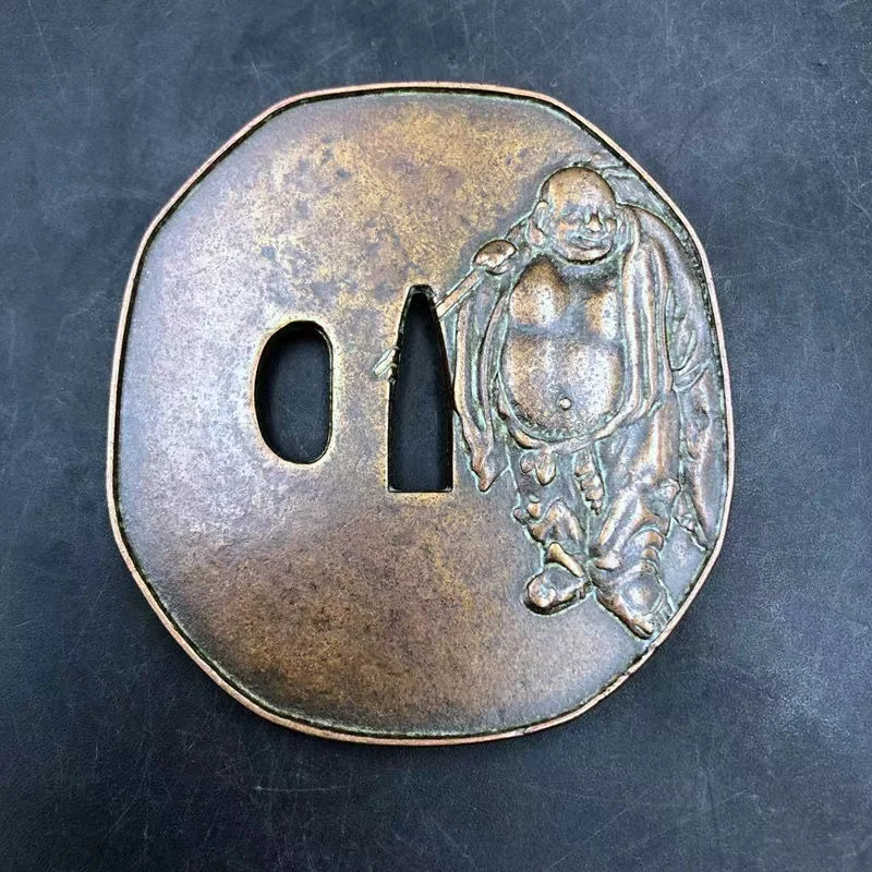 

Редкий медный держатель меча Катаны Old Qing Dyansty, форма Будды