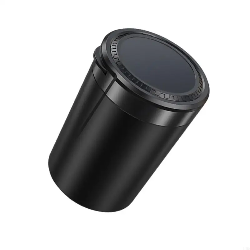 r53d ABS 무연 애쉬 스트레이 (LED Light Light 휴대용 자동차 Ashtray 뚜껑이있는 뚜껑이있는 간단