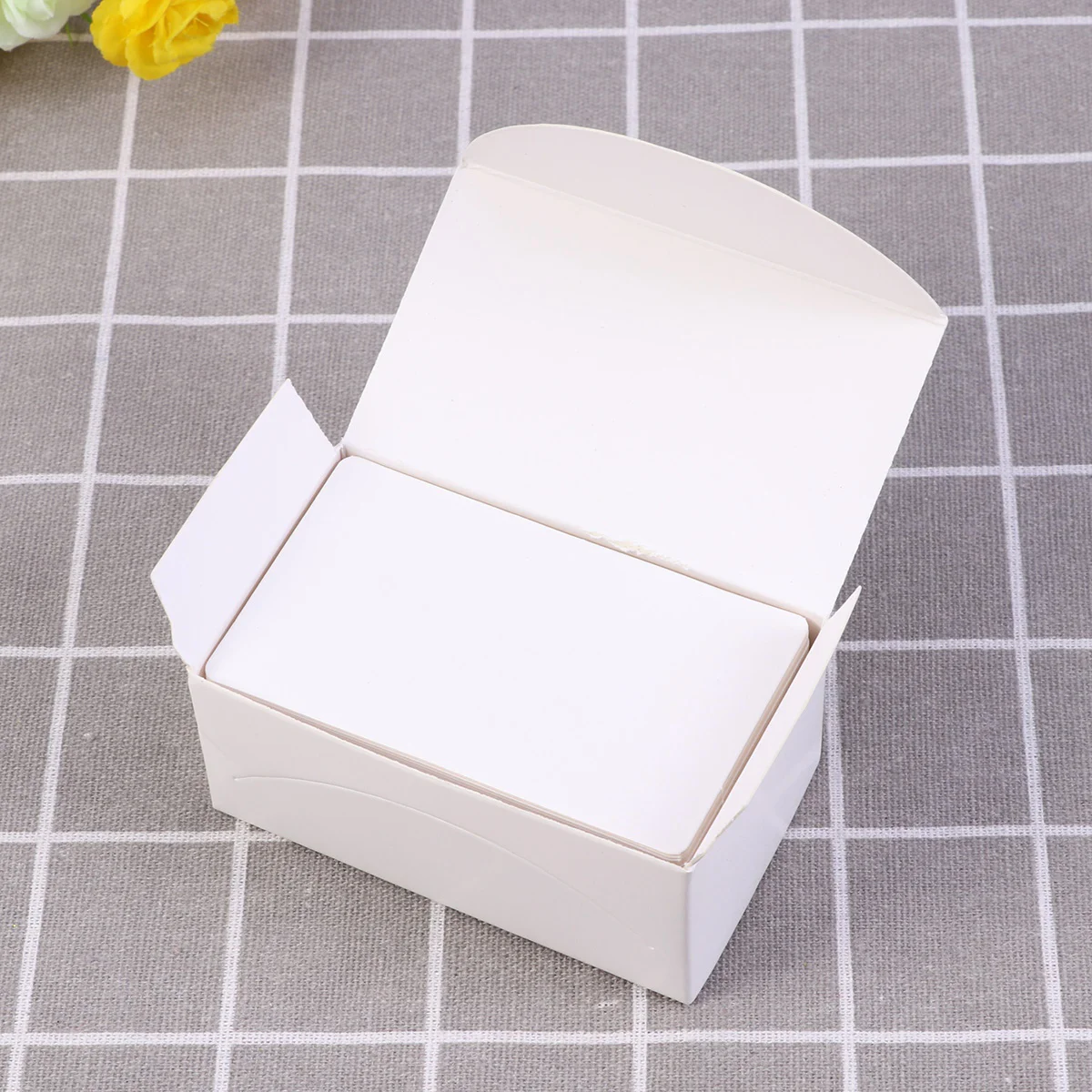 

Cards, Blank Flash Cards DIY Kraft Paper Message Note Business Cards Vocabulary Word for Home Office White 100pcs