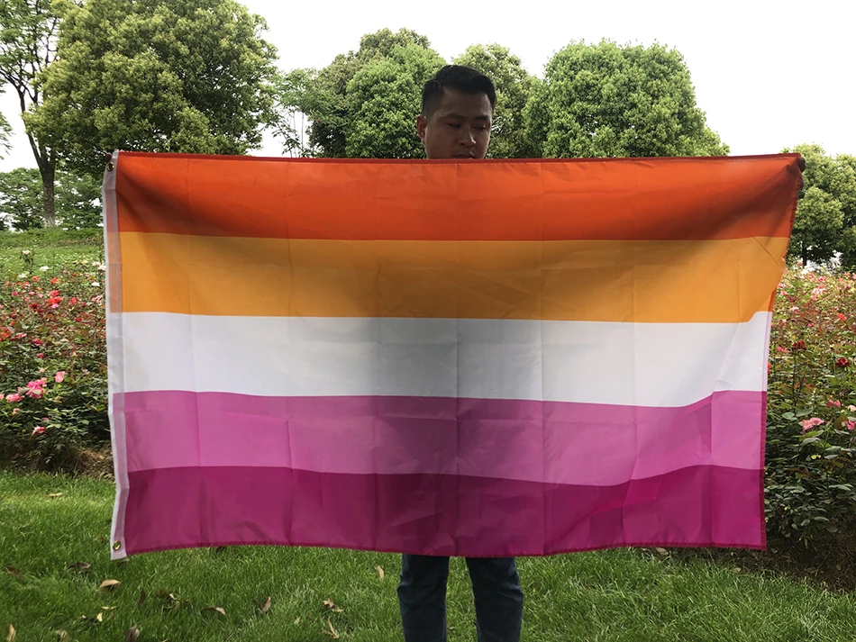 SKY FLAG 90x150cm sunset Lesbian Pride Flag FOR decoration high quality polyester banner
