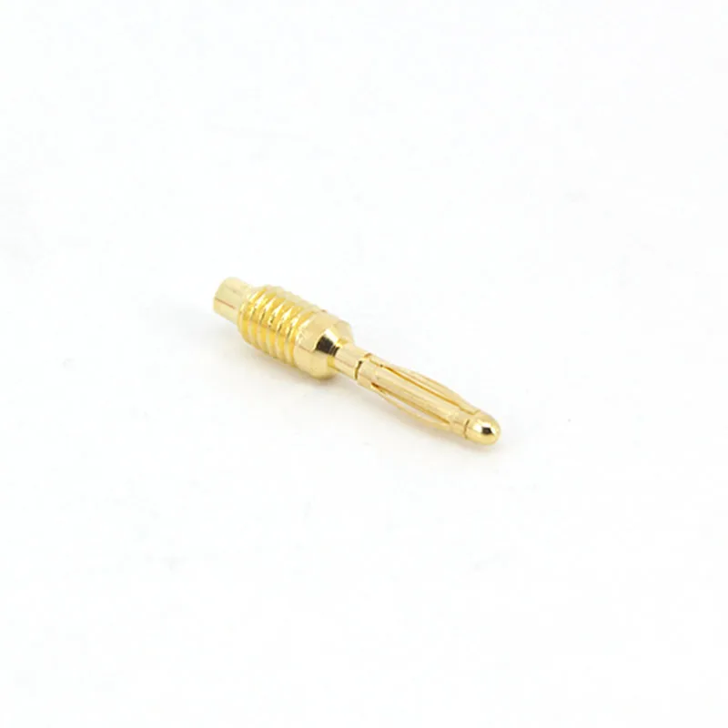 4PCS 2MM Audio Banana Plug Mini Speaker Pure Copper Gold Plated Plug Connector Welded Assembly Experimental Test Cord Head J17