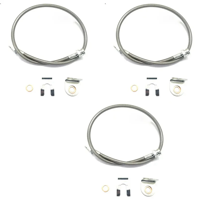 Car Extended Stainless Brake Lines For Jeep Wrangler TJ YJ 84-01 Cherokee XJ 87-06-A67F