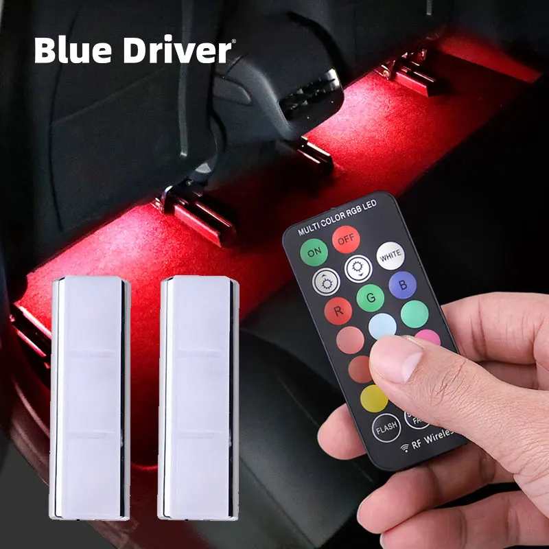 

Car Interior Light Strip Charging Portable RGB Auto Atmosphere LED USB Wireless Remote Music Control Decorative Lamp