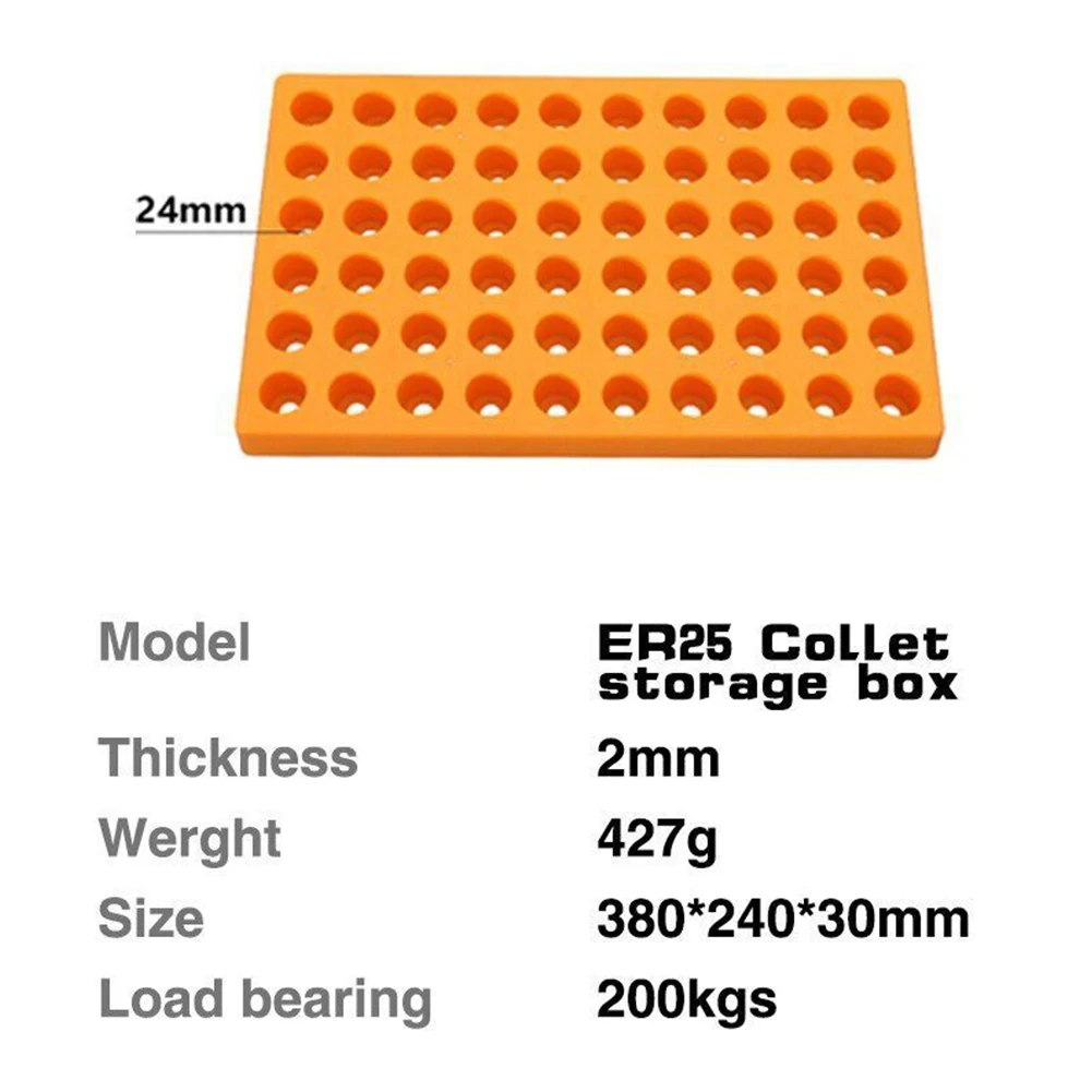 

Collet Storage Box ER Collet Box Factory Workshop CNC Machine Tools ER25/35 Finishing Rack Orange Special 2022