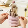 360° Rotating Makeup Brushes Holder With Lid Lipstick Organizer Cosmetic Storage Make Up Tools Box Jewelry Pencil Case Container 2