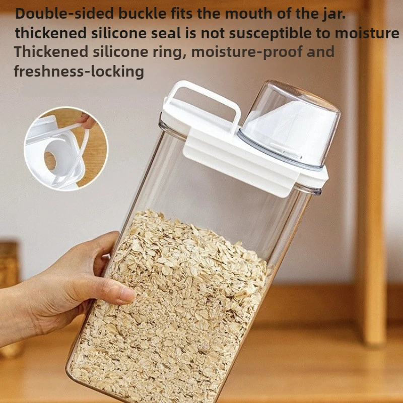 1100/1800/2300ml Clearing Acrylic Box Storage Sealed Container for Laundry Powder Laundry Liquid Measuring Bottle with Scale