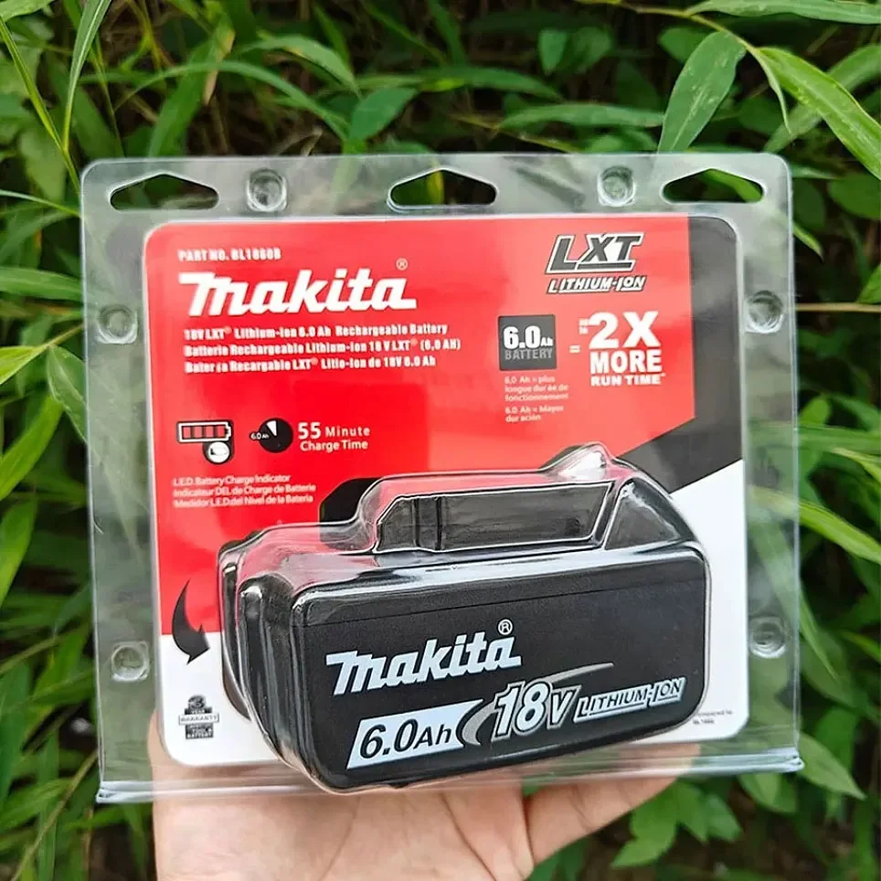 Echter 6Ah Makita 18V wiederaufladbarer Elektrowerkzeug-Akku 18V Makita mit LED Li-Ion Ersatz LXT BL1860B BL1860 BL1850 Ladegerät – Detail 9