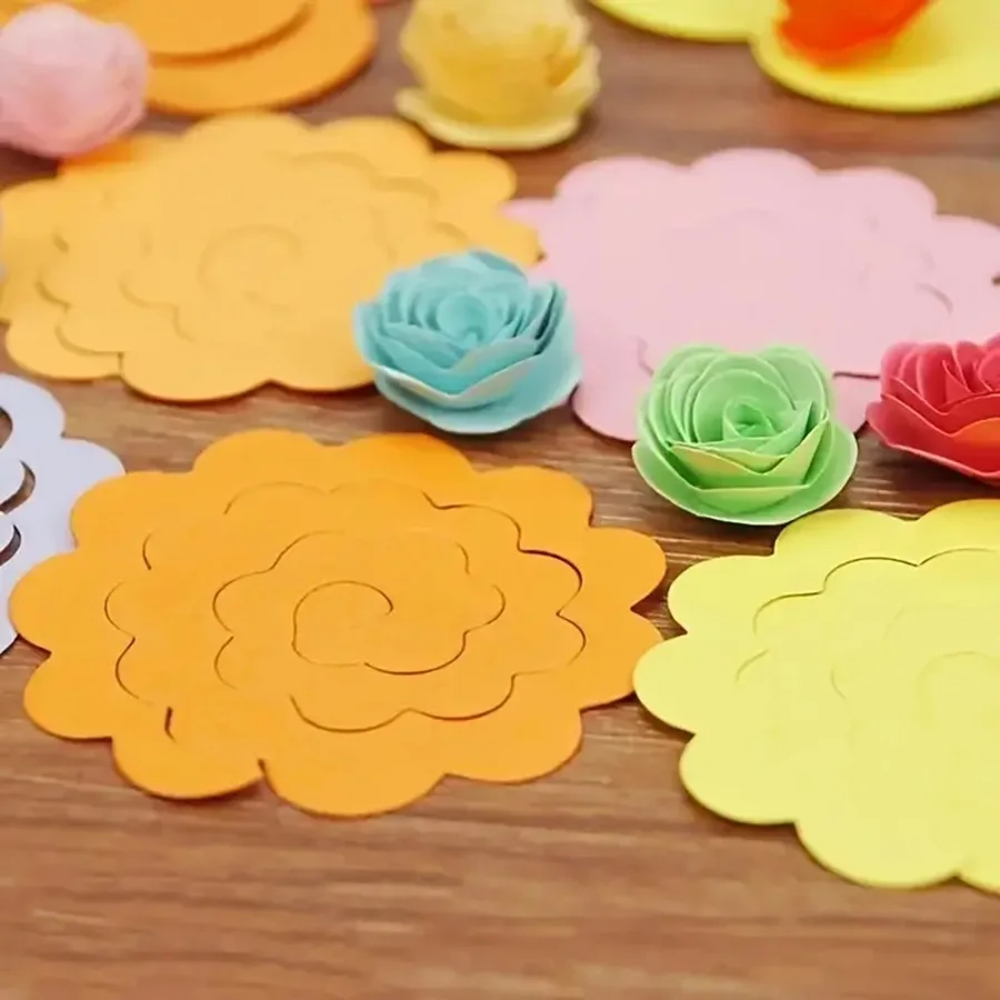 Craft Paper Rose Flower Quilling Strips 20/40pcs For DIY Scrapbooking