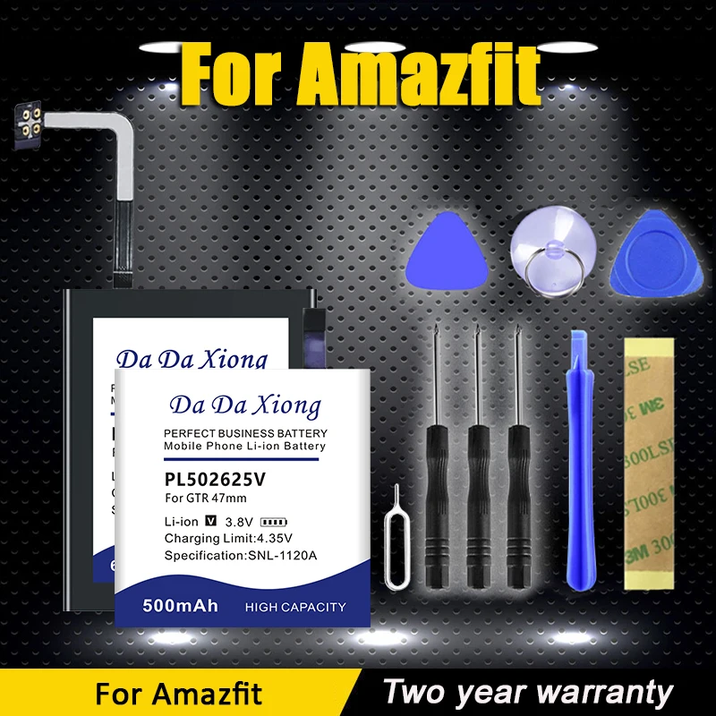 

DaDaXiong High Quality PL502625V PL442729 PL412631 Battery For Amazfit GTR 4 47mm PL442729 PL412631 + Kit Tools