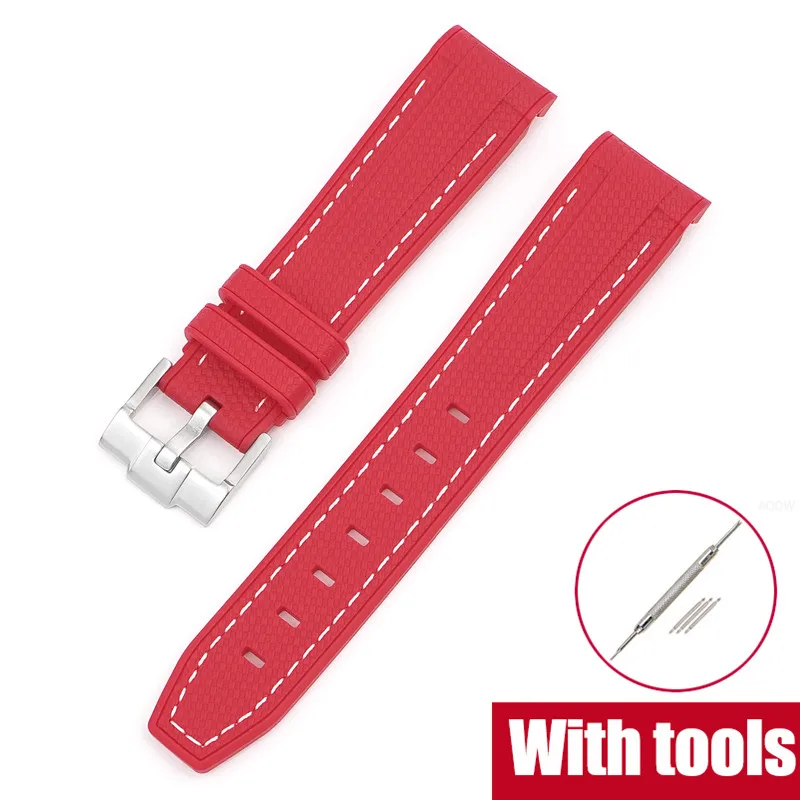 Premium Liquid Silicone Watch Band - Universal 20mm Strap with Curved Interface