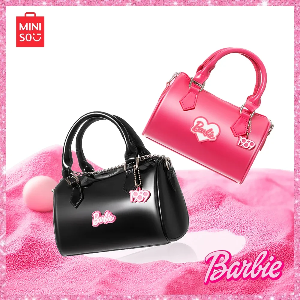 Miniso Kawaii Barbie 2023 Nuova Borsa A Tracolla Lucida Per Ragazza Barbie Per Borsa Da Donna Con Design Piccolo Borsa Diagonale Regalo Anime