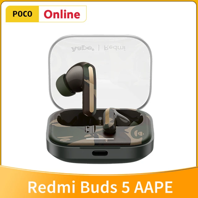 Xiaomi Redmi Buds 5 AAPE Trend Edition AI Call Anti Wind Noise 46dB Noise  Cancelling 40H Battery Life Bluetooth TWS Earphone - AliExpress