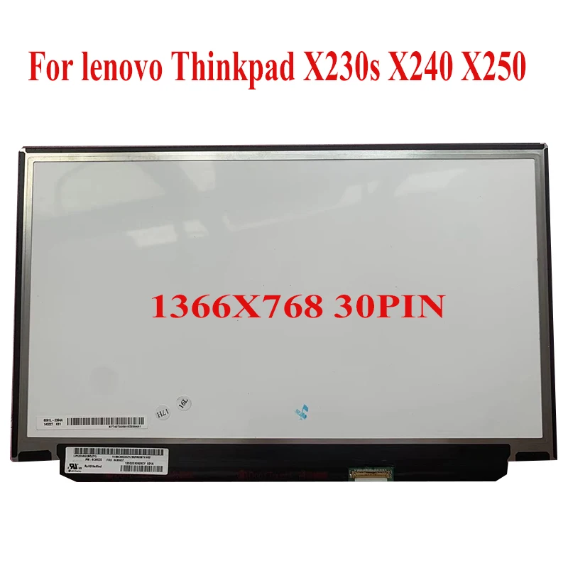 Matriz de Exibição de Tela Lcd para Lenovo Ips Display Matrix Lp125wh2-spt1 M125nw3 X240 X250 X260 X270 X280 1366x768 30pin 125 em - Imagem 5