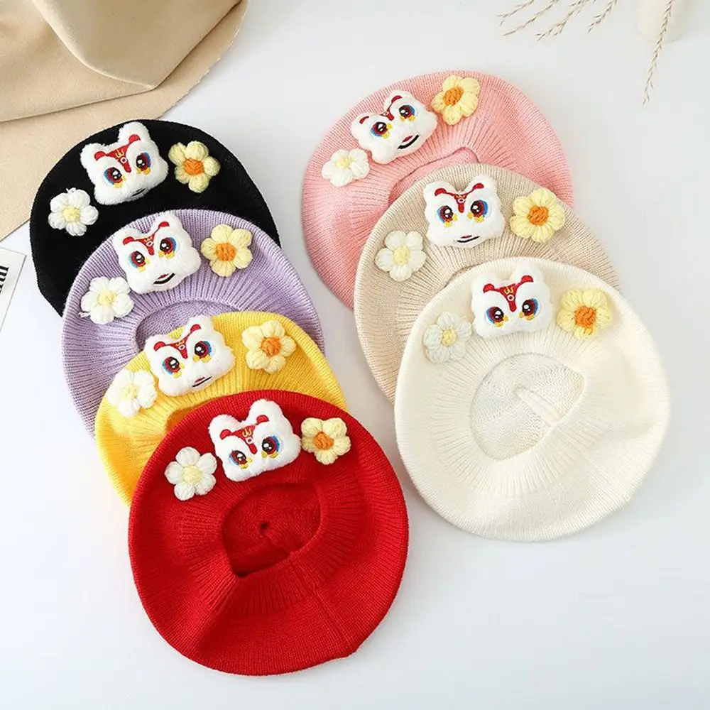 Soft Knitted Baby Beret Hat for Girls