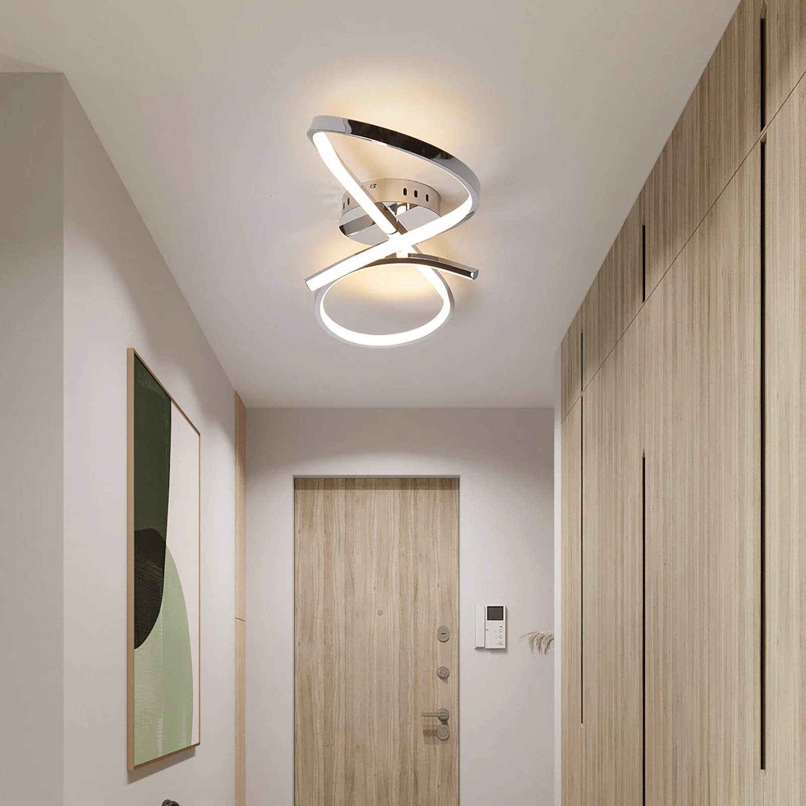 76cm Dimmable LED Ceiling Light with Remote, 22W Modern