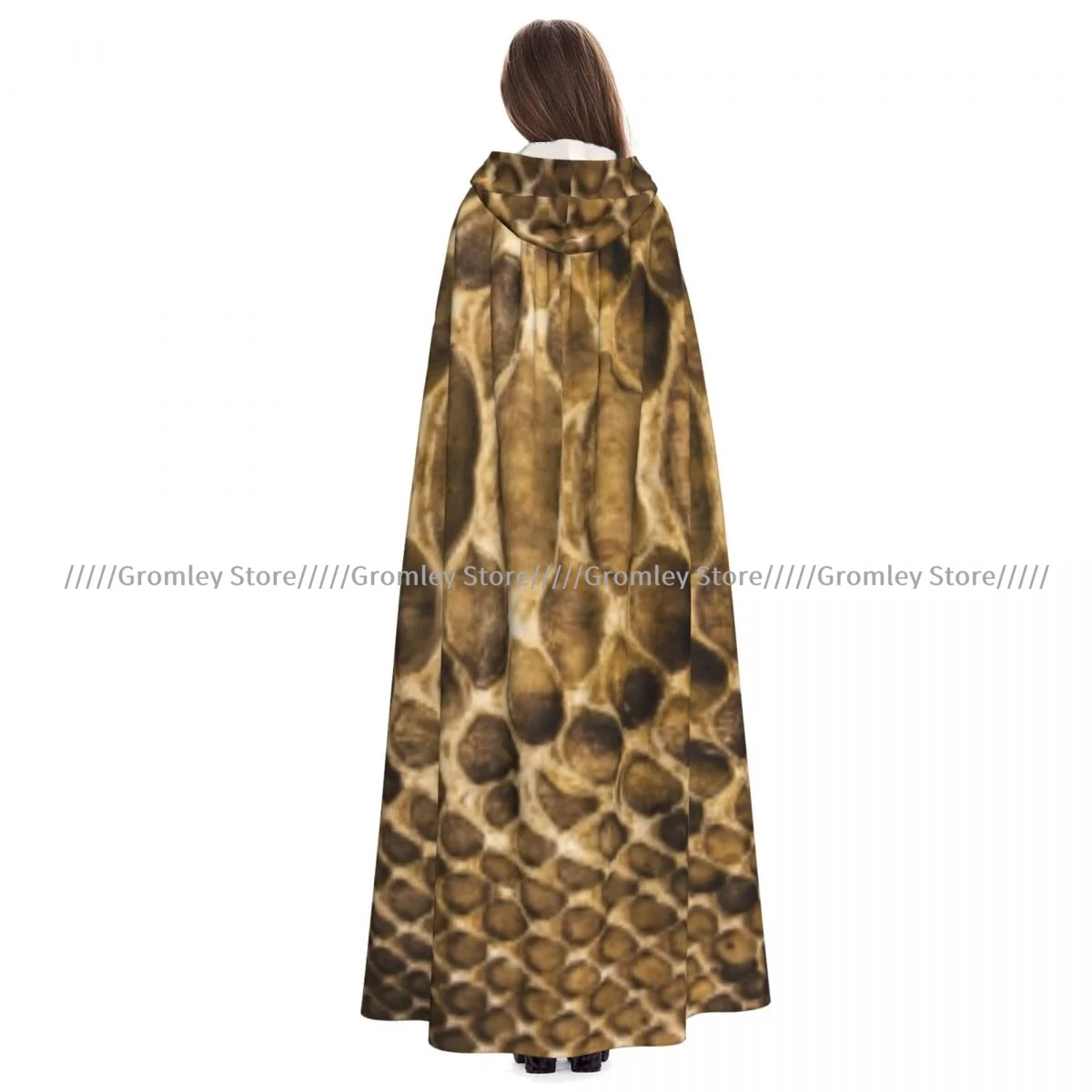 

Длинный халат с капюшоном ведьмы, накидка на Хэллоуин из змеиной кожи, костюмы для косплея для взрослых