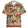 Cute Shiba Inu 3D Printed Shirts For Men Clothes Funny Dog Beach Shirt Pet Dogs Unisex Lapel Blouse Casual Hawaiian Women Tops 4