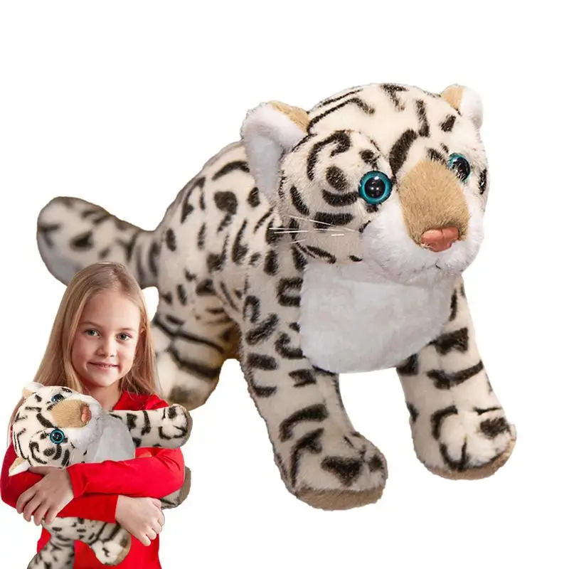 

Мягкая Набивная игрушка «Снежный леопард», эластичная и удобная подушка, плюшевая набивная кукла для детей, подарок на день рождения и Рождество