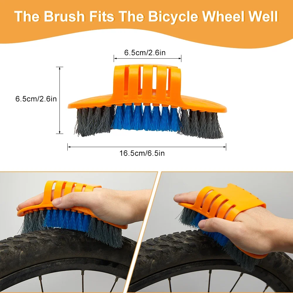 Kit De 7 Brosses De Nettoyage Pour Chaîne De Vélo, Moto, VTT - Acier Plastique, Compatibles Avec Détergents