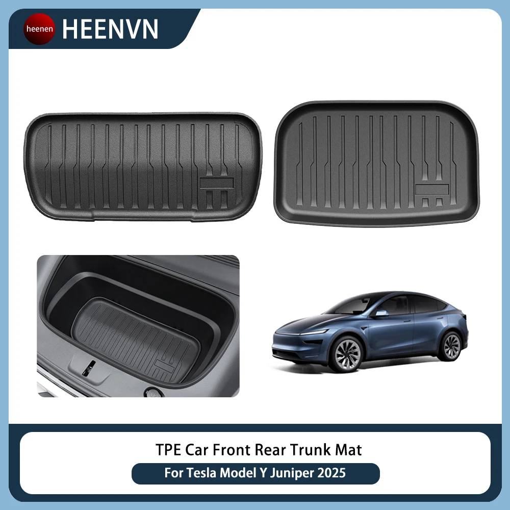 Tesla Model Y Juniper 2025 전면 후면 트렁크 매트 카고 라이너 방수 미끄럼 방지 TPE 패드 전천후 인테리어 액세서리